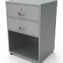 TellerShield 2 Drawer Cash Pedestal